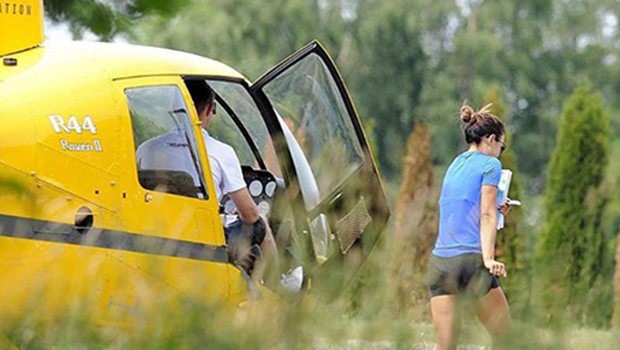 Pes artık! Ekmek almaya helikopterle gitti!