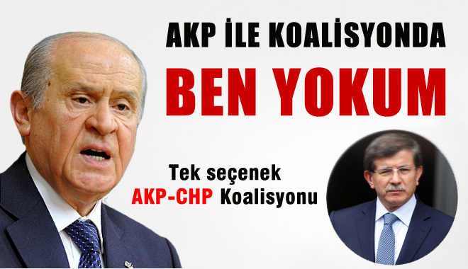 Davutoğlu 'Bahçeli ben yokum'dedi
