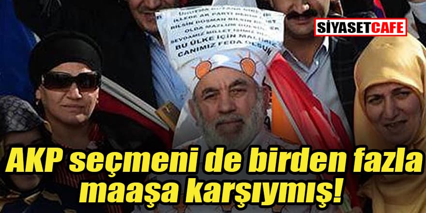 AKP'lilerin yüzde 60'ı birden fazla maaş alınmasına karşıymış!