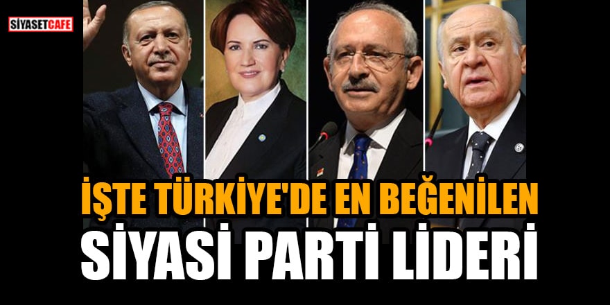 Anket sonuçları açıklandı! İşte Türkiye'de en beğenilen siyasi parti lideri
