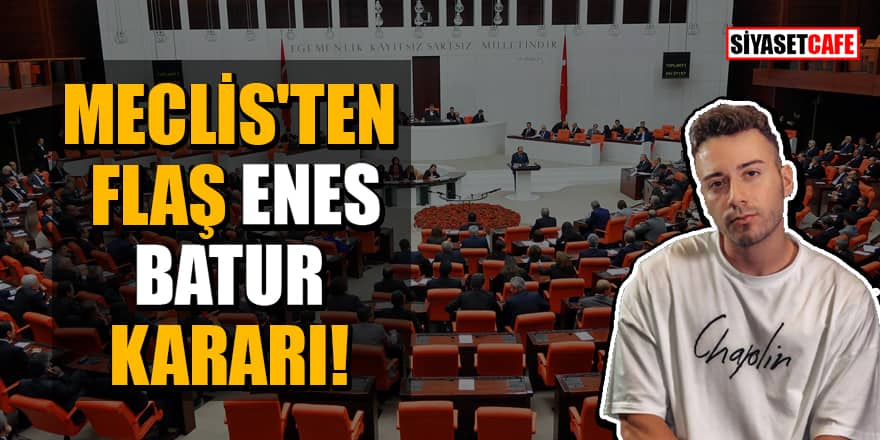 Meclis'ten flaş Enes Batur kararı!