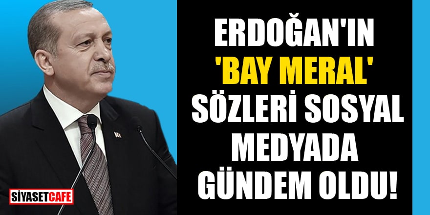 Cumhurbaşkanı Erdoğan'ın 'Bay Meral' sözleri sosyal medyada gündem oldu
