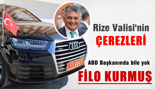 Rize Valisi 'Çerez' Filosu Kurmuş