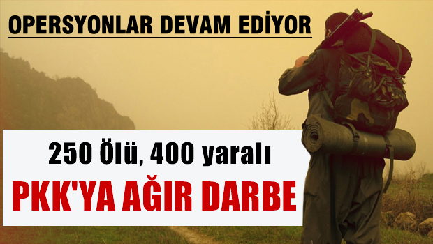 PKK'ya ağır darbe! 260 terörist öldürüldü, 400 terörist yaralı