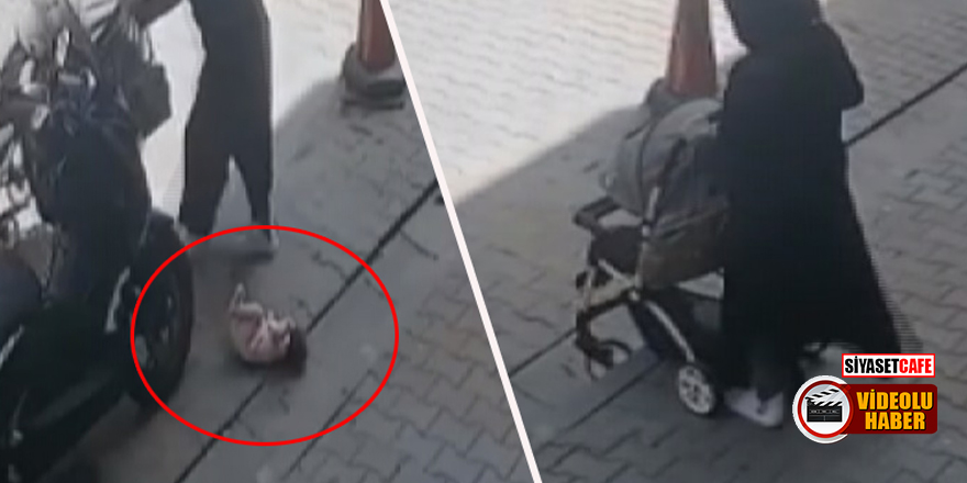 Suriyeli anne, arabadaki bebeğini yola düşürüp, üstüne bastı!