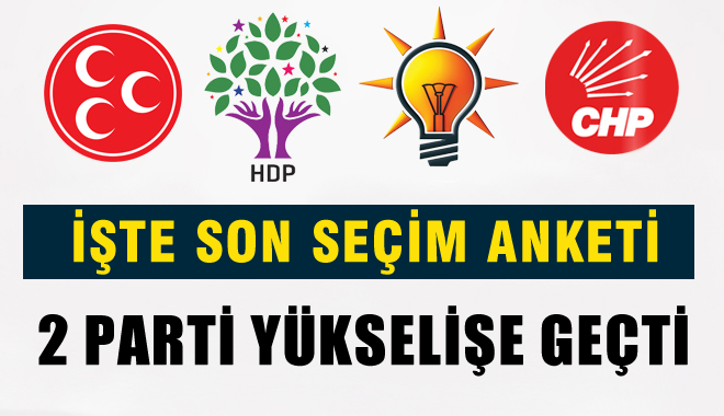 İşte son seçim anketi; İki Parti yükselişe geçti