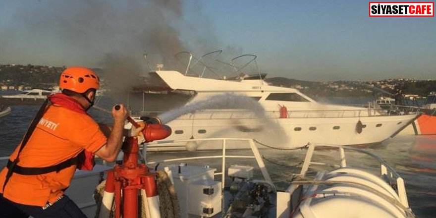 İstanbul'da korkutan tekne yangını