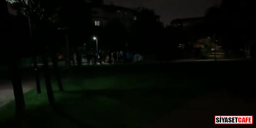 Yurt problemine protesto: Parkta çadır kurdular