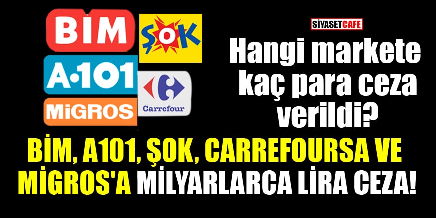 BİM, A101, ŞOK, CarrefourSA ve Migros'a kaç para ceza verildi?