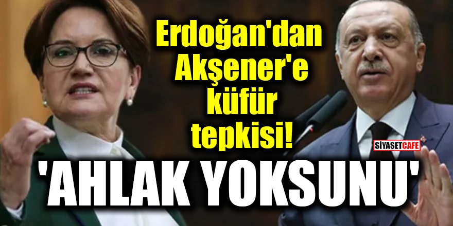 Cumhurbaşkanı Erdoğan'dan Meral Akşener'e küfür tepkisi! 'Ahlak yoksunu'
