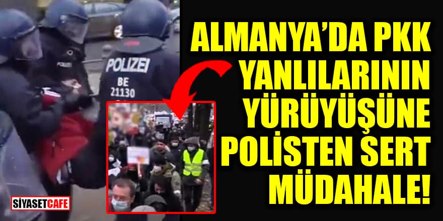 Almanya’da PKK yanlılarının yürüyüşüne polisten sert müdahale!