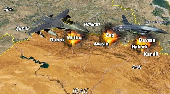 PKK'ya 53 uçakla Dev Operasyon