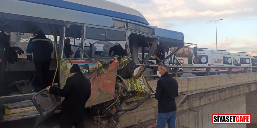 Ankara'da halk otobüsü kaza yaptı: Ağır yaralılar var
