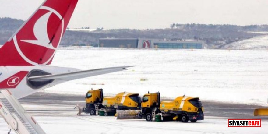 İstanbul Havalimanı'nda uçuşlar 25 Ocak saat 04:00'a kadar durduruldu!