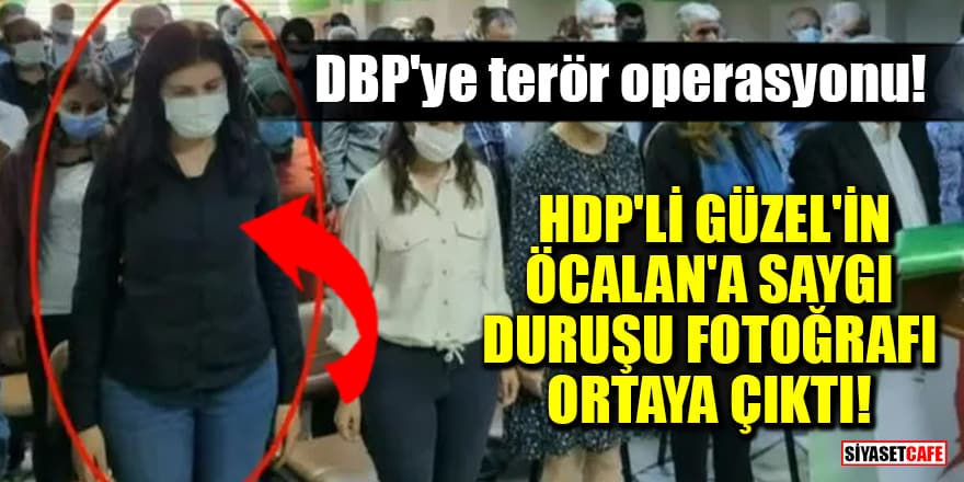 DBP'ye terör operasyonu! HDP'li Semra Güzel'in Öcalan'a saygı duruşu fotoğrafı ortaya çıktı