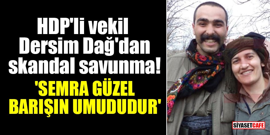 HDP'li vekil Dersim Dağ'dan skandal savunma! 'Semra Güzel barışın umududur'
