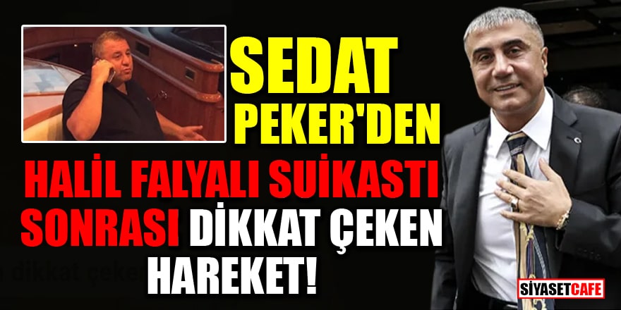 Sedat Peker'den Halil Falyalı suikastı sonrası dikkat çeken hareket!