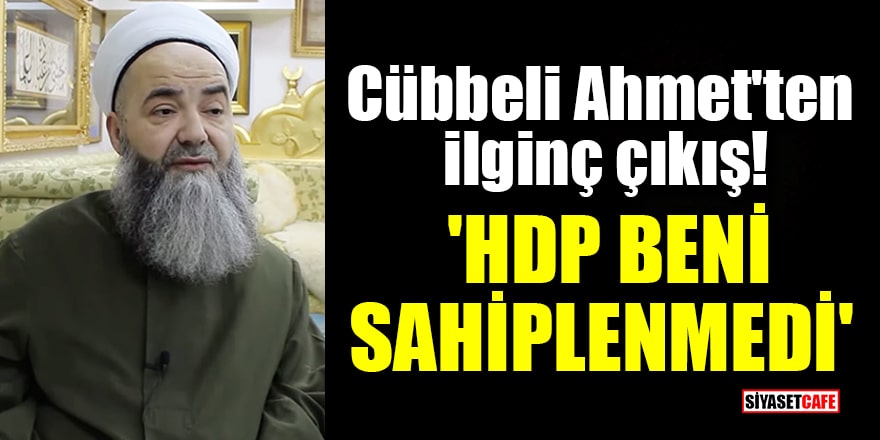 Cübbeli'den ilginç Tarkan çıkışı! 'HDP beni sahiplenmedi'