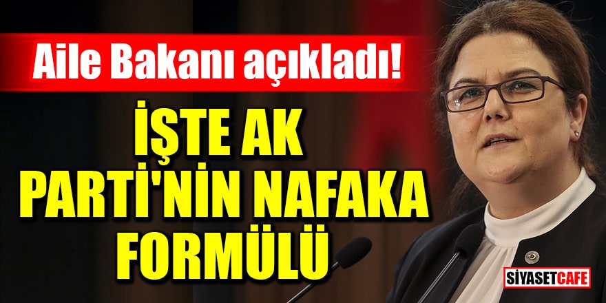 Aile Bakanı Derya Yanık açıkladı! İşte AK Parti'nin nafaka formülü