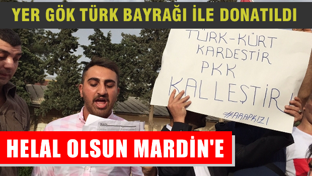 Mardin'de PKK protesto edildi