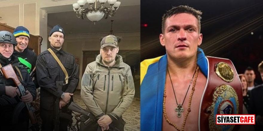 Dünya şampiyonu boksör Ukraynalı Oleksandr Usyk'ta silahlandı!