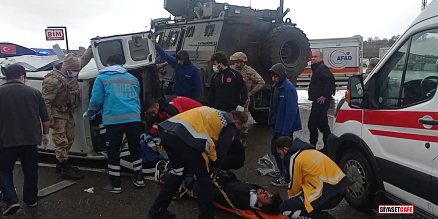 Siirt'te korkunç kaza! Askeri araç ile sivil araç çarpıştı