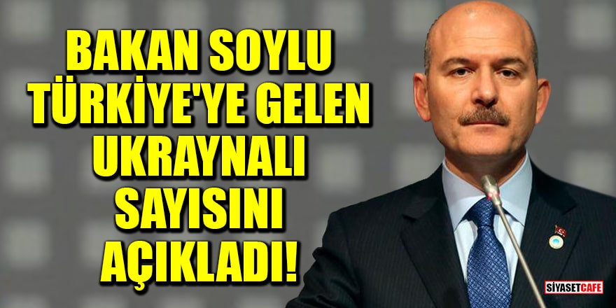 Bakan Soylu, Türkiye'ye gelen Ukraynalı sayısını açıkladı