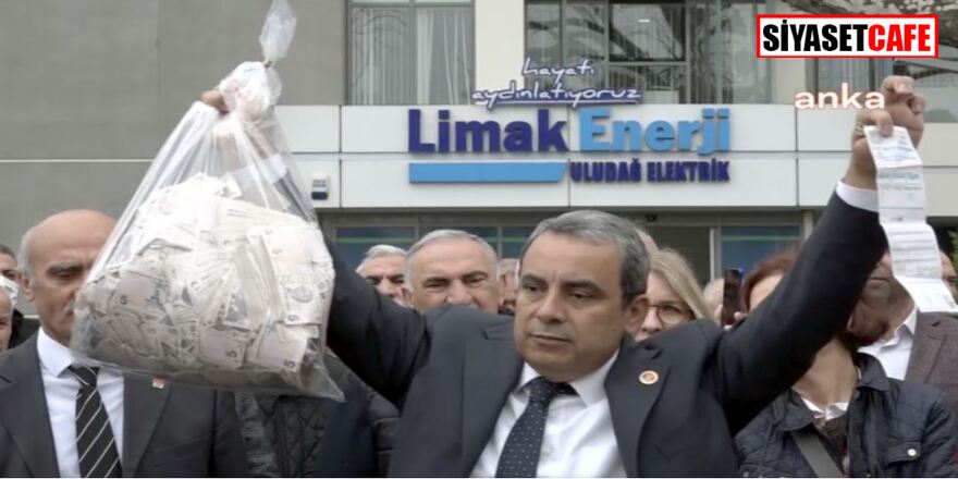 CHP Bursa İl binasının elektriği kesildi, Faturayı 5 TL'lik banknotlarla ödediler