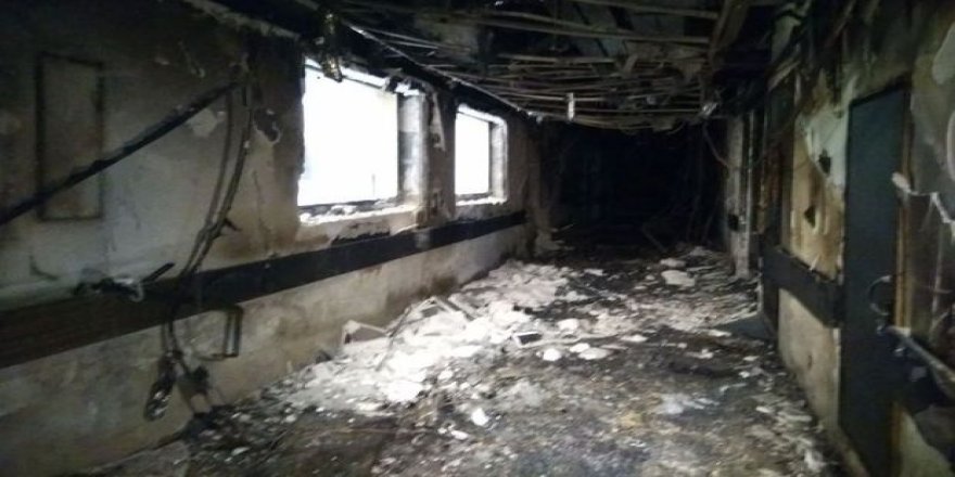 Hastanedeki yangından şok görüntüler!