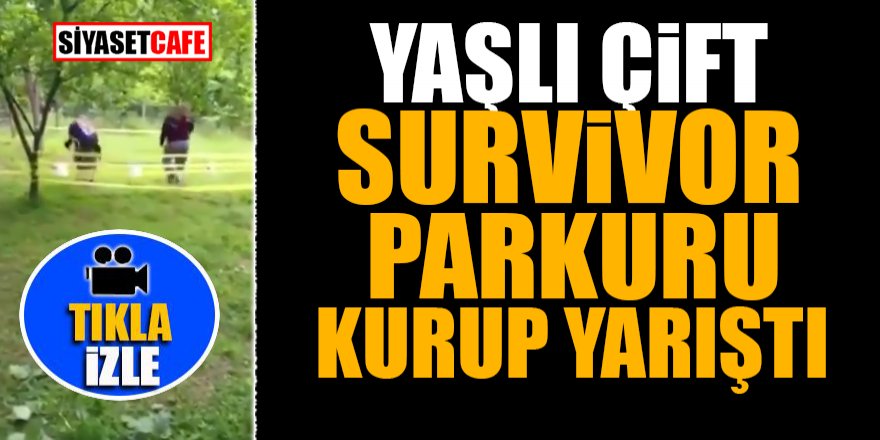 Yaşlı çift Survivor parkuru kurup yarıştı