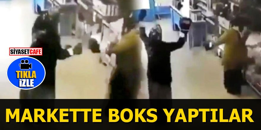 Markette eldivenleri takıp boks yapan teyzeler sosyal medyayı salladı