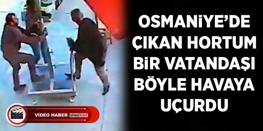 Osmaniye'deki hortum, vatandaşı böyle havaya uçurdu