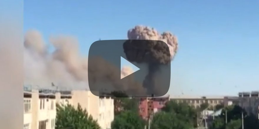 Silah deposu patladı Şehir boşaltılıyor