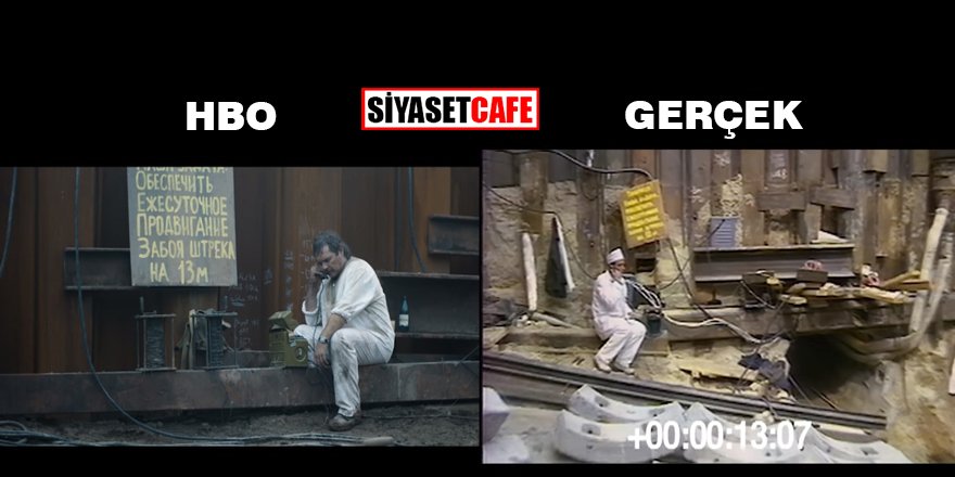Gerçek Çernobil ve HBO Chernobly görüntüleri karşılaştırma