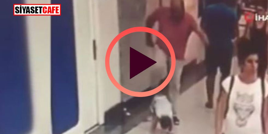 Babası ufacık çocuğu böyle tekmeledi!