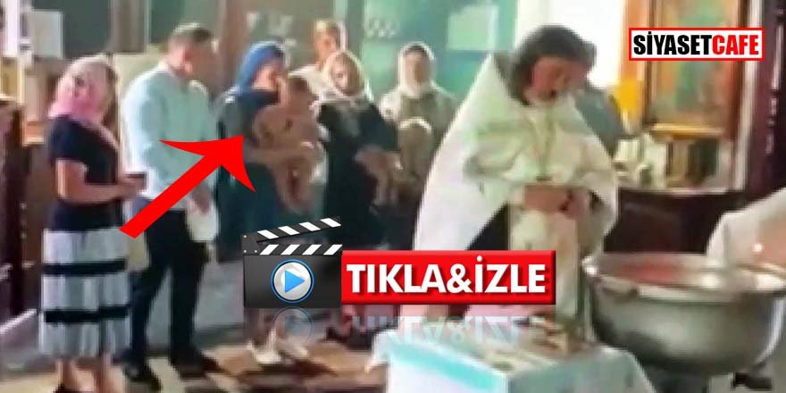 Cani papaz bebeği vaftiz ederken hastanelik etti!