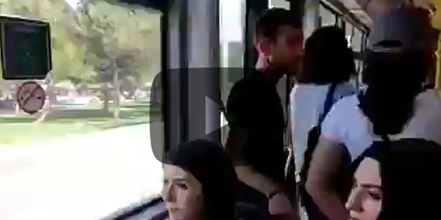 HDP'li şehir eşkiyaları halk otobüsünü bastı ŞOK GÖRÜNTÜLER