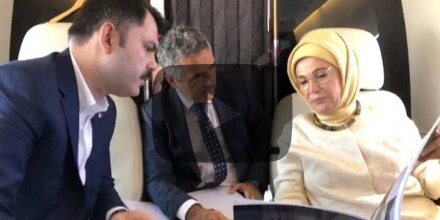 Hem karadan hem havadan inceledi Emine Erdoğan Salda'da