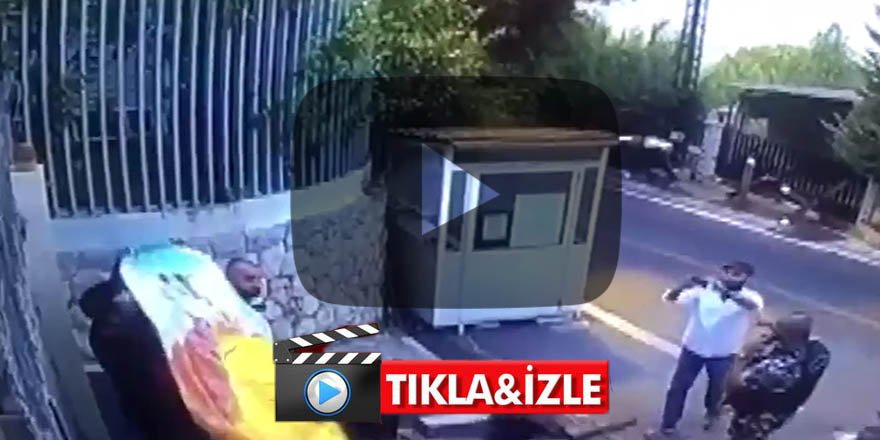 Türk Büyükelçiliği’ne provokatif saldırı! Binanın önüne astılar