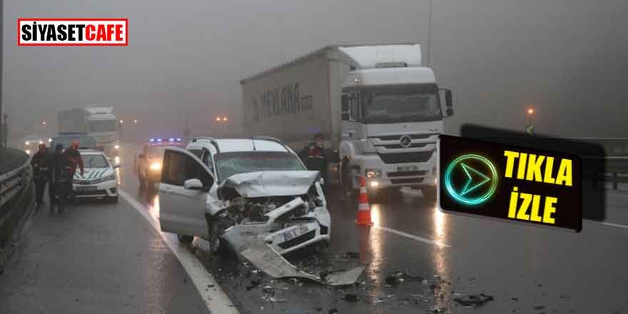 TEM Otoyolu'nda feci kaza: Çok sayıda yaralı var