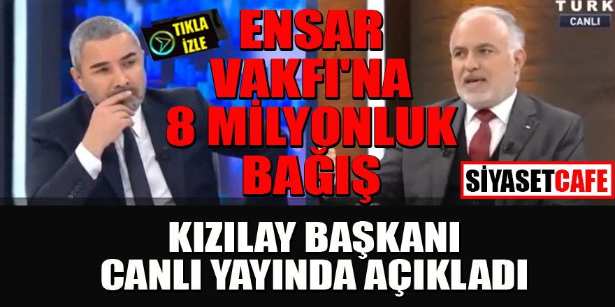 Kızılay Başkanı canlı yayında iddiaları cevapladı