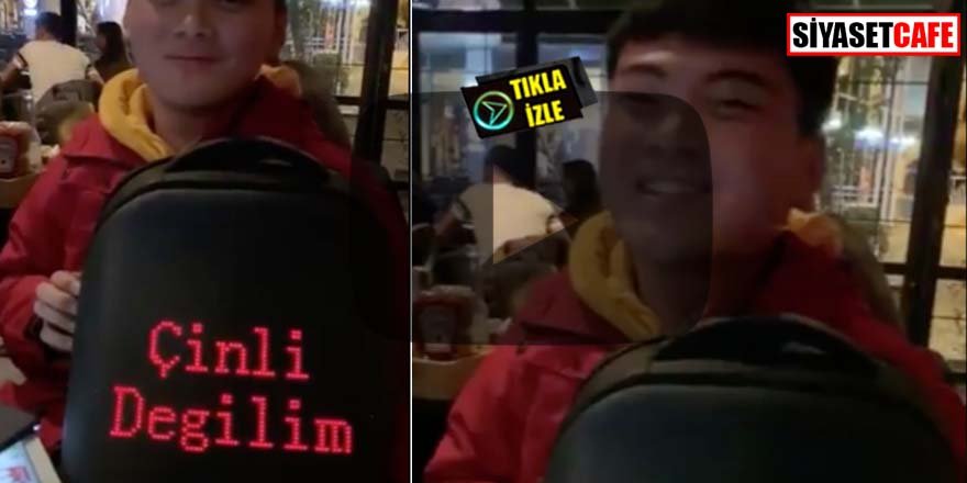 Çantasına "Çinli değilim" yazmıştı! Bakın o yazıyı neden yazdı?