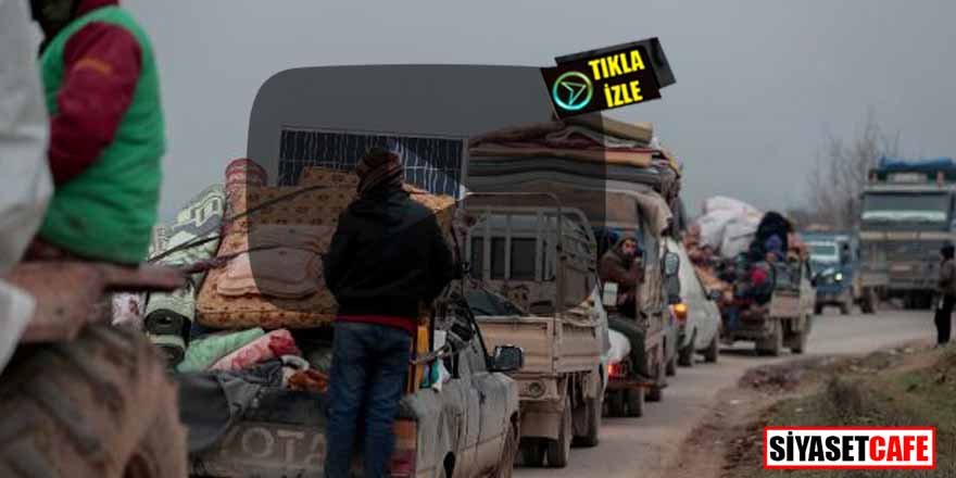 İdlib'ten kaçanlar akın akın Türkiye sınırına geliyor!