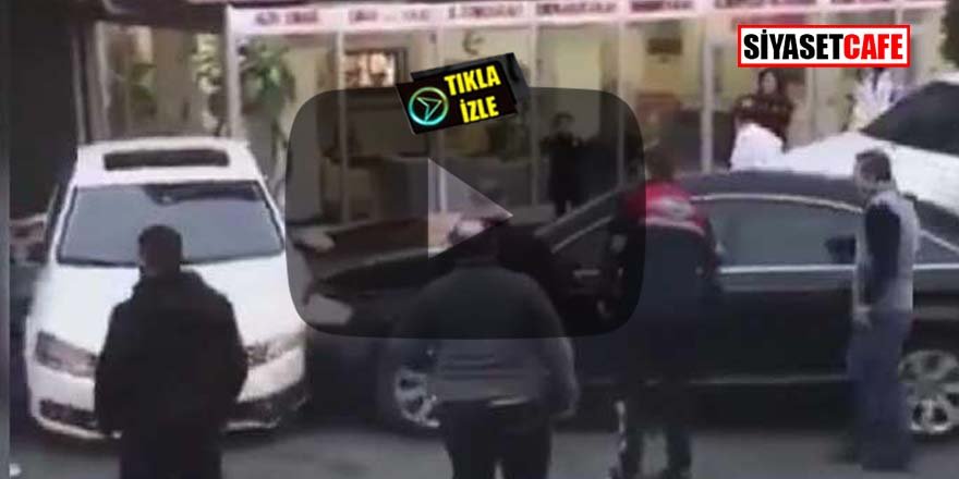 İstanbul'da şaşırtan anlar! Otoparkın önünü kapatan araca defalarca çarptı