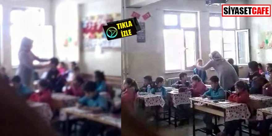 Skandal görüntüler! İlkokul öğrencilerine şiddet kamerada