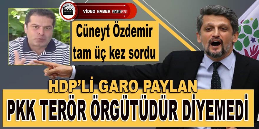 Cüneyt Özdemir tam üç kez sordu, HDP'li Garo Paylan PKK terör örgütüdür diyemedi!