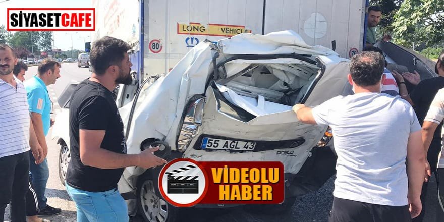 Ticari araç iki araç arasında kaldı: 1 ölü!