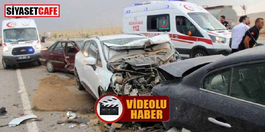 Kum fırtınası nedeniyle 10 araç birbirine girdi