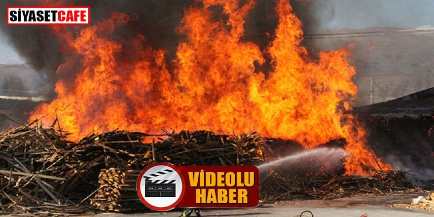 Erzincan’da kereste fabrikası yandı