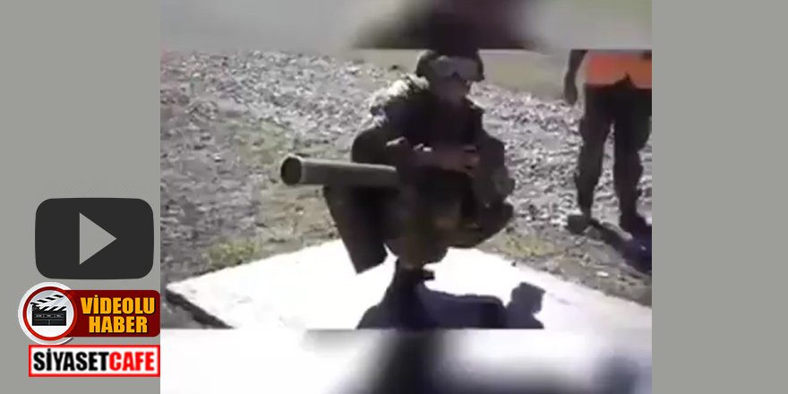 Ermenistan askeri Azerbaycan SİHA'sını indirmeye çalışırken görüntülendi